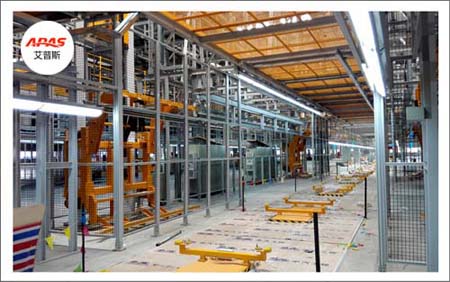 重慶長安汽車生產線工業鋁型材安全防護圍欄系統